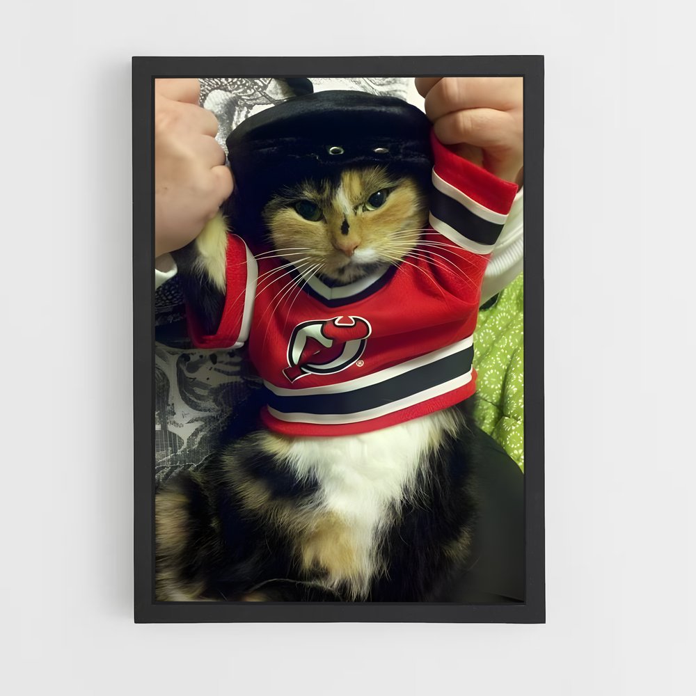 Poster Le Félin des Devils – affiche Hockey sur glace (vue 2)